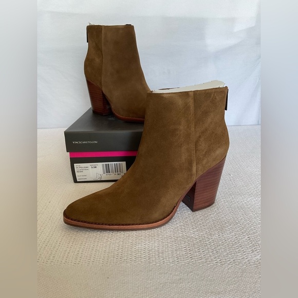 Vince Camuto Shoes - Vince Camuto Brown Ankle Boots with Almond Toe